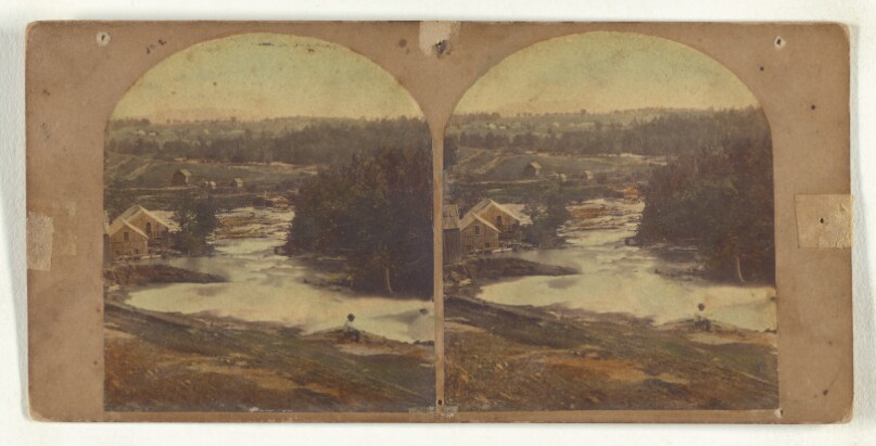 Lake George. View down the Falls and Rapids, at the outlet of the Lake.