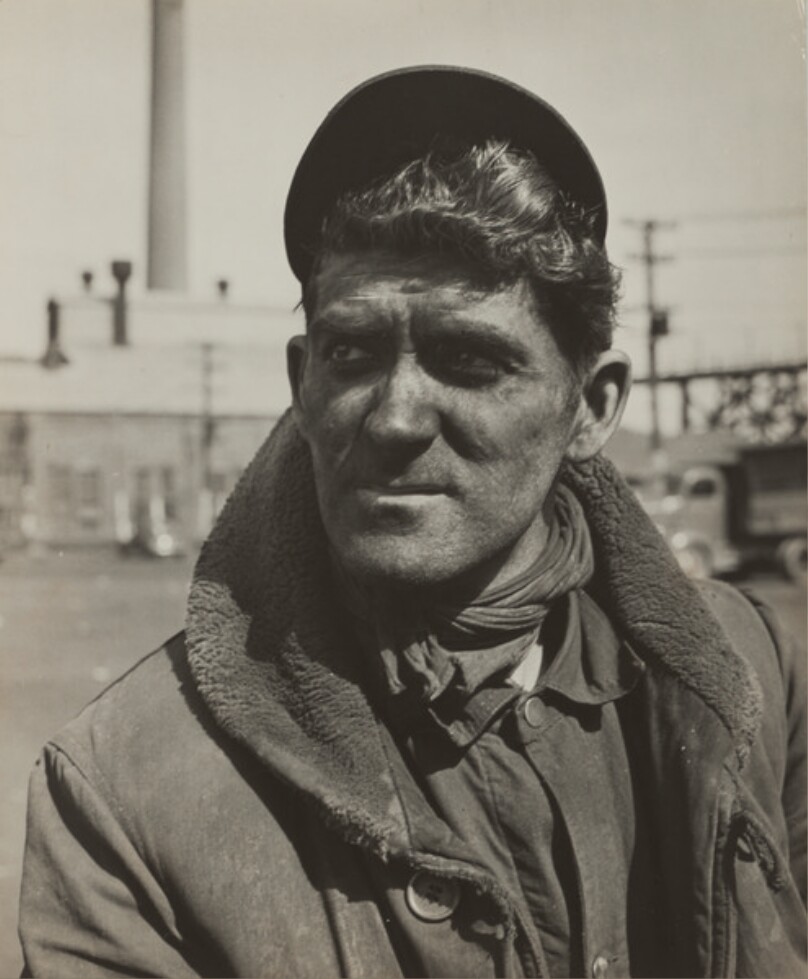 Portrait of Coal Miner During the United Mine Workers Wildcat Strikes and Demands for Higher Wages. Nanty Glo, PA
