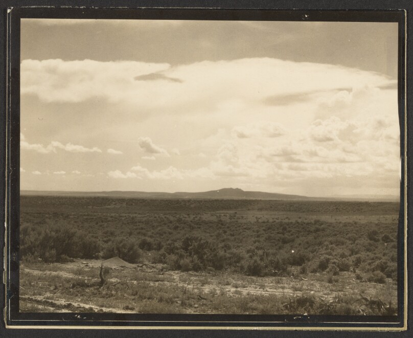 [New Mexican Desert Landscape with High Clouds]