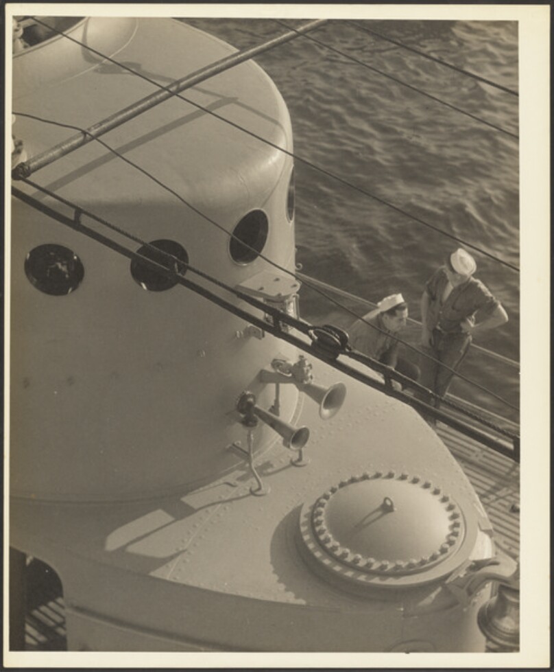 [Sailors on deck of submarine]