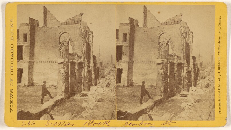 [Dickies Block, Dearborn Street, Ruins of the Chicago Fire, 1871]
