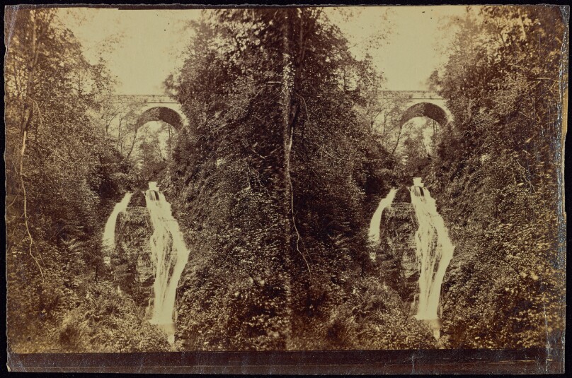 [Bridge and waterfall]