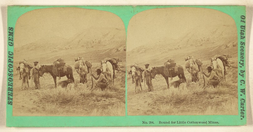 Bound for Little Cottonwood Mines. [Utah]