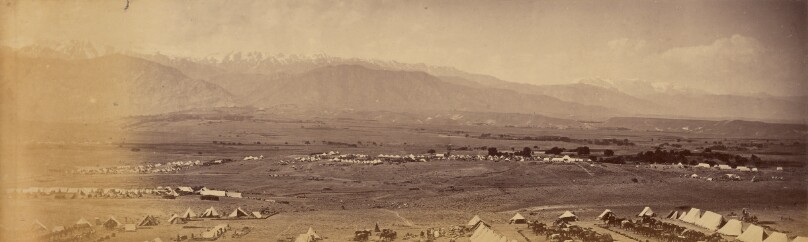 Panorama Safed Sang Camp from 51st Camp, Safed Koh in distance