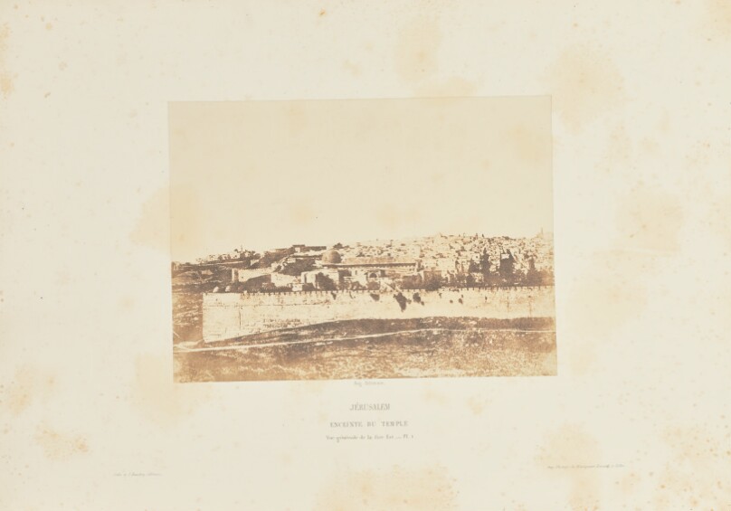 Jérusalem. Enceinte du temple, vue générale de la face Est - Pl. 1