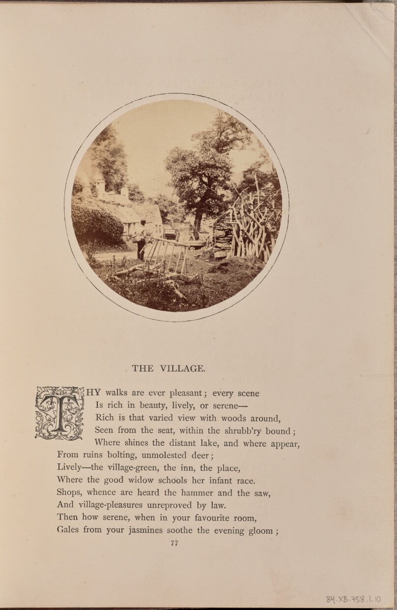 [A man in a rural village, England]