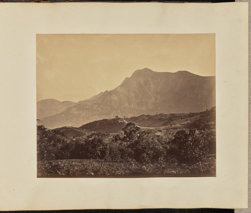 [Panoramic view of a hilly landscape, India]
