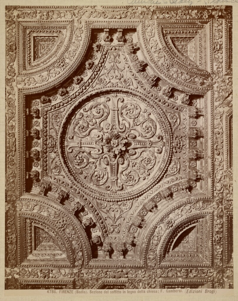 Firenze (Badia) - Sezione del soffito in legno della chiesa