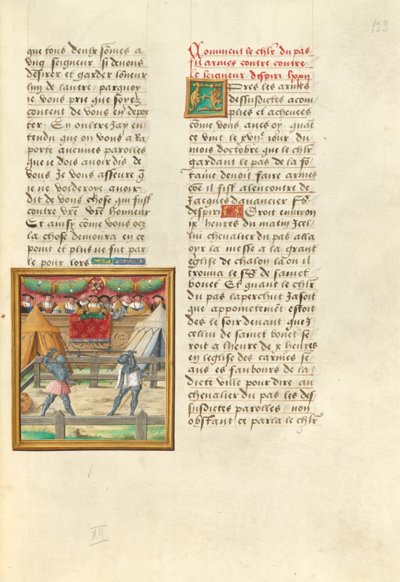 Jacques de Lalaing Fighting the Lord of Espiry at the Passage of Arms of the Fountain of Tears