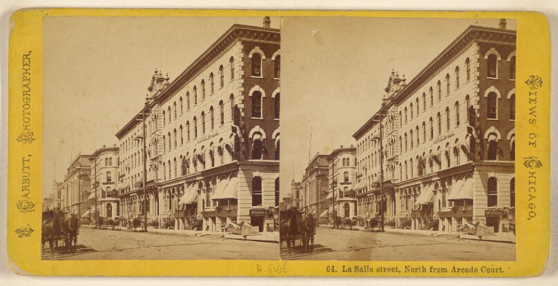 La Salle street, North from Arcade Court. [Chicago]