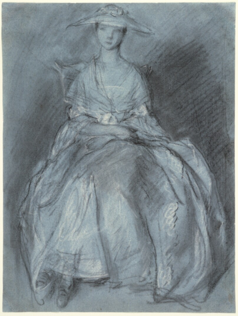 Study of a Seated Woman (recto); Study of a Small Girl Seated on a Bank (verso)