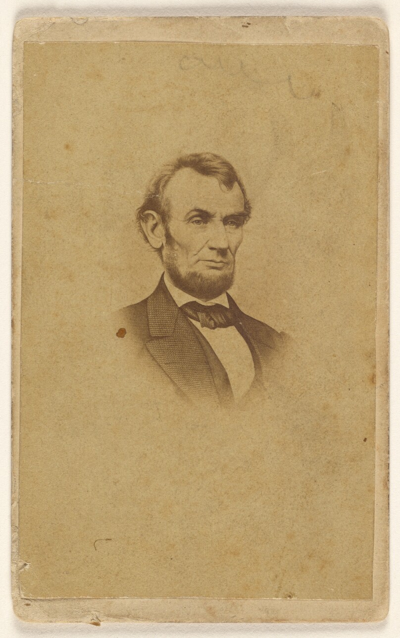 [Engraving of Abraham Lincoln after a photograph by Mathew B. Brady]
