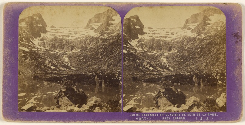 Lac Saussat et glaciers de Seth-de-la-Baque, près de Luchon
