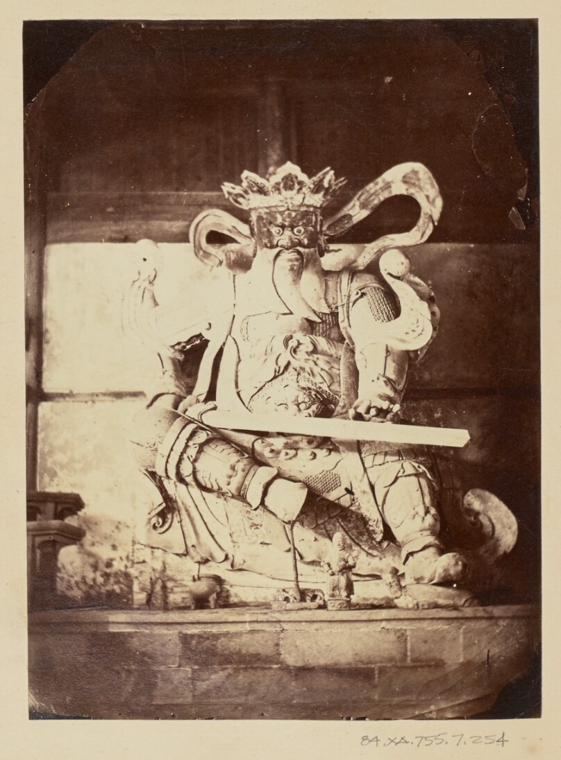 [Chinese sculpture of the God of War]