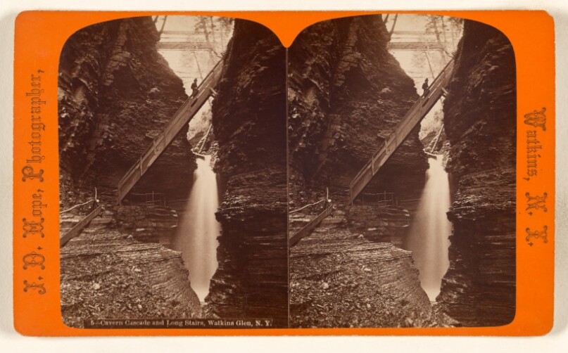 Cavern Cascade and Long Stairs, Watkins Glen, N.Y.
