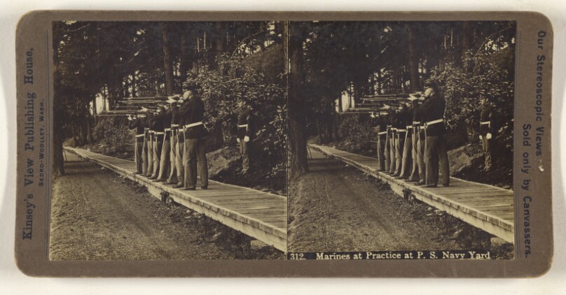 Marines at Practice at P.S. Navy Yard