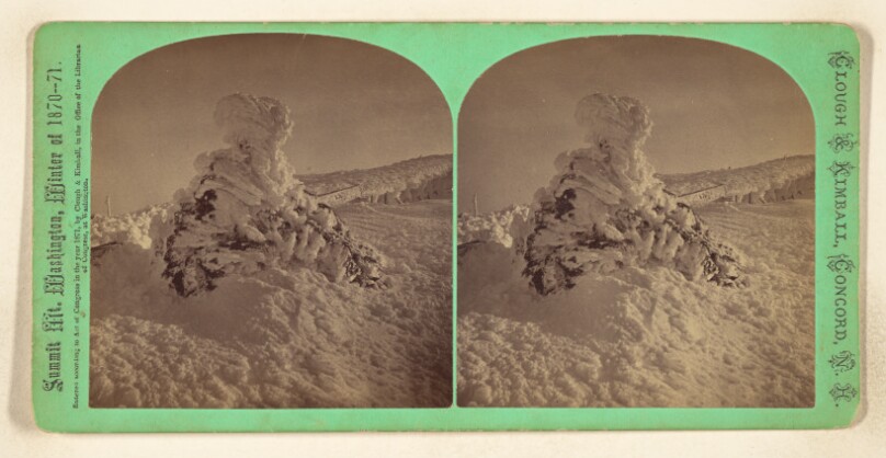 Lizzie Bourne's Monument, railway beyond. [Mt. Washington, N.H.]