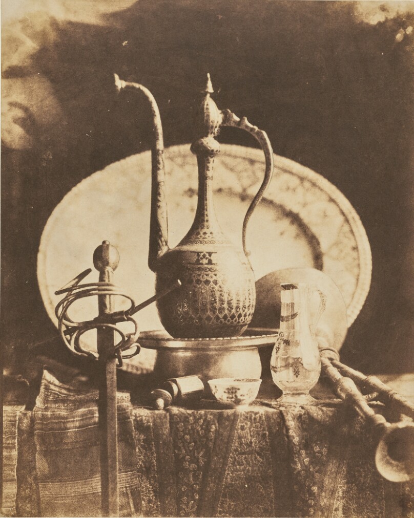 [Still life with vase and sword]