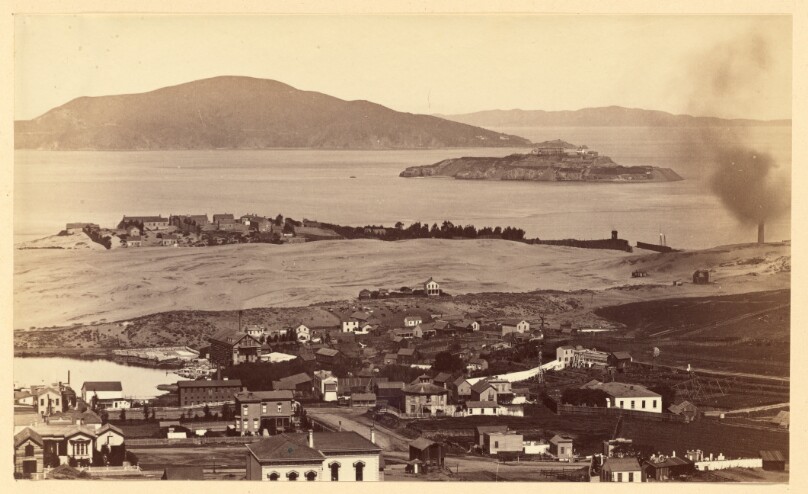 [Alcatraz & Black Pt. from Russian Hill, S.F.]