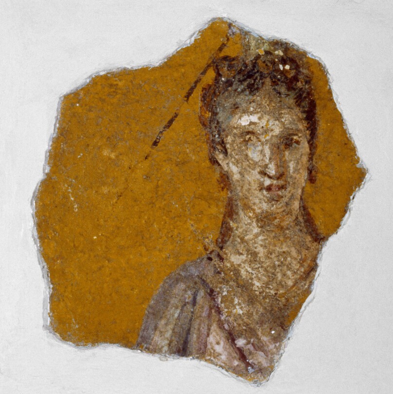 Fragment of a Fresco with a Female Bust