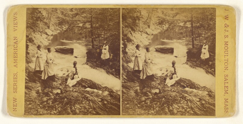 The Pool in Glen below Cascade, Cornwall. [Hudson River]