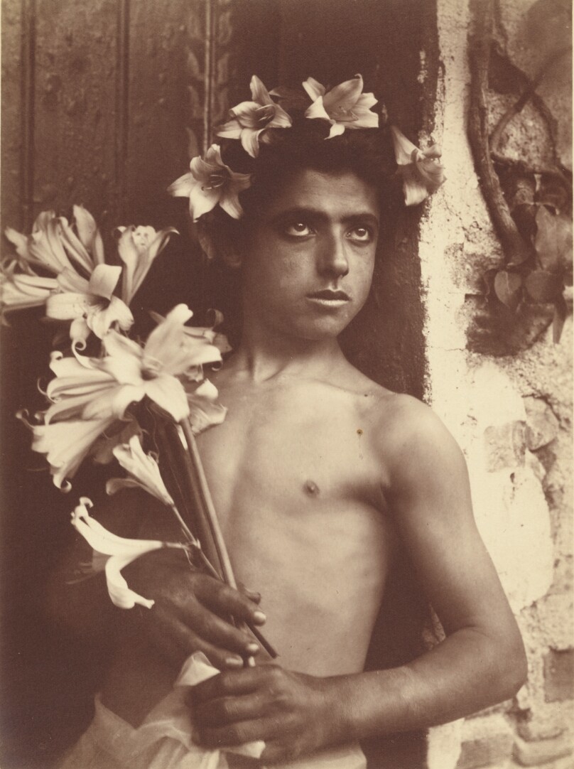 [Boy with lillies]