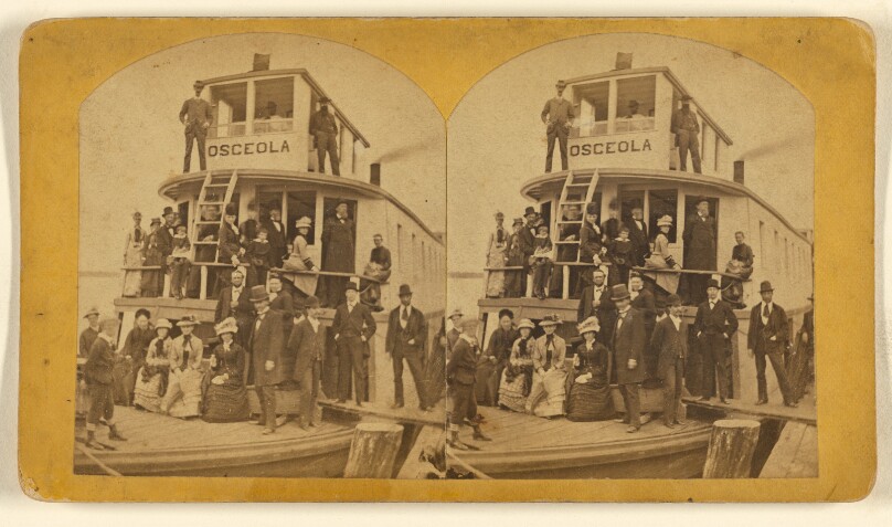 [Group of people on a tug boat, Palatka, Florida]