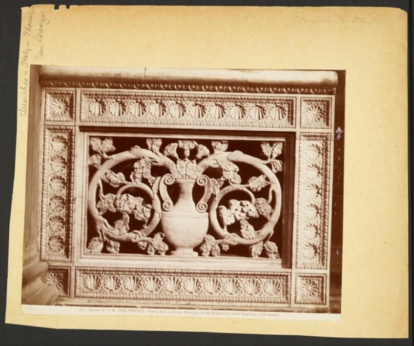 Balustrade detail, Church of St. Lorenzo, Florence