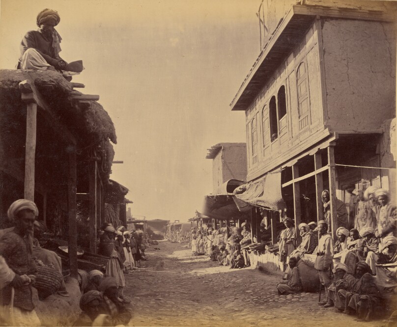 Jellalabad, the main street shewing [sic] covered Bazaar