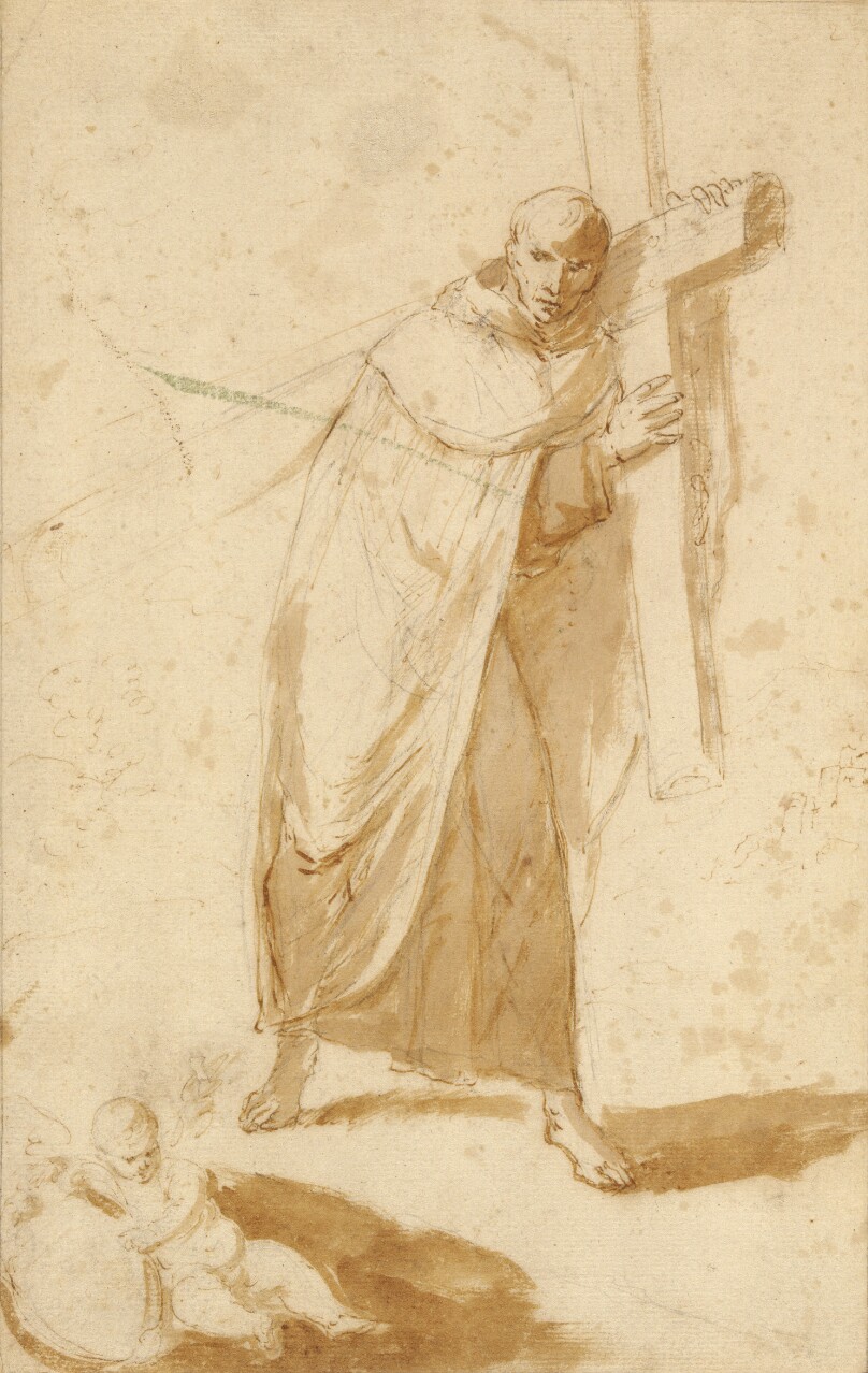 A Monk Carrying a Cross