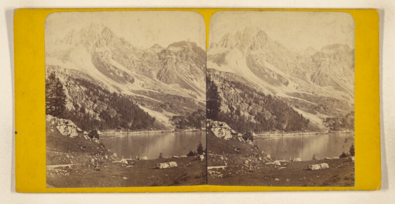 [Suisse. Mountain view with lake]
