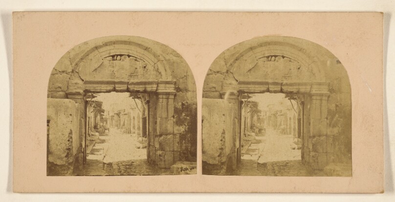 Damascus. Roman Gateway and Street View.