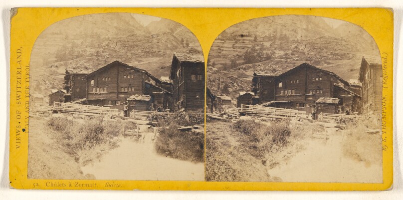 Chalets a Zermatt. Suisse.