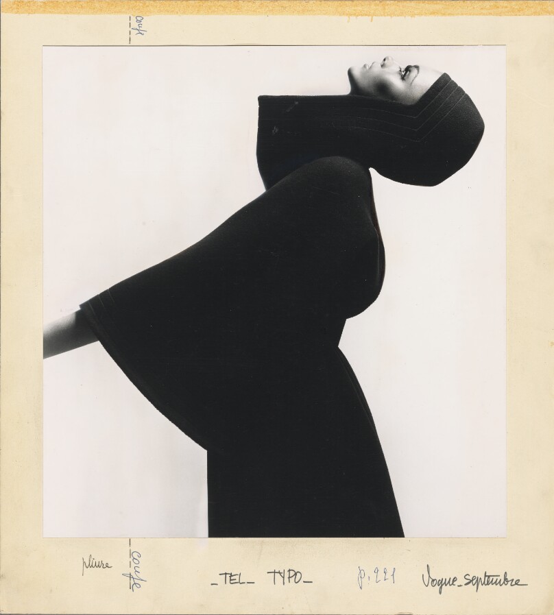 Model Wearing a Black Coat