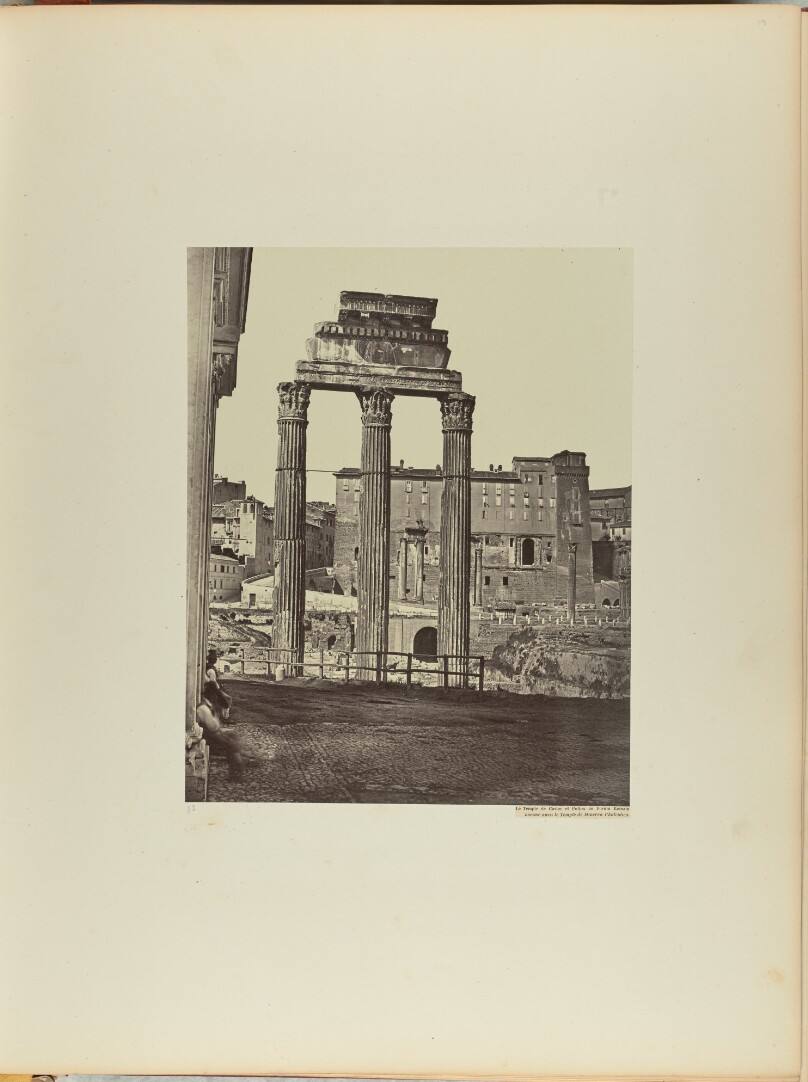 Le Temple de Castor et Pollux au Forum Romain nommé aussi le Temple de Minerva Chalcidica