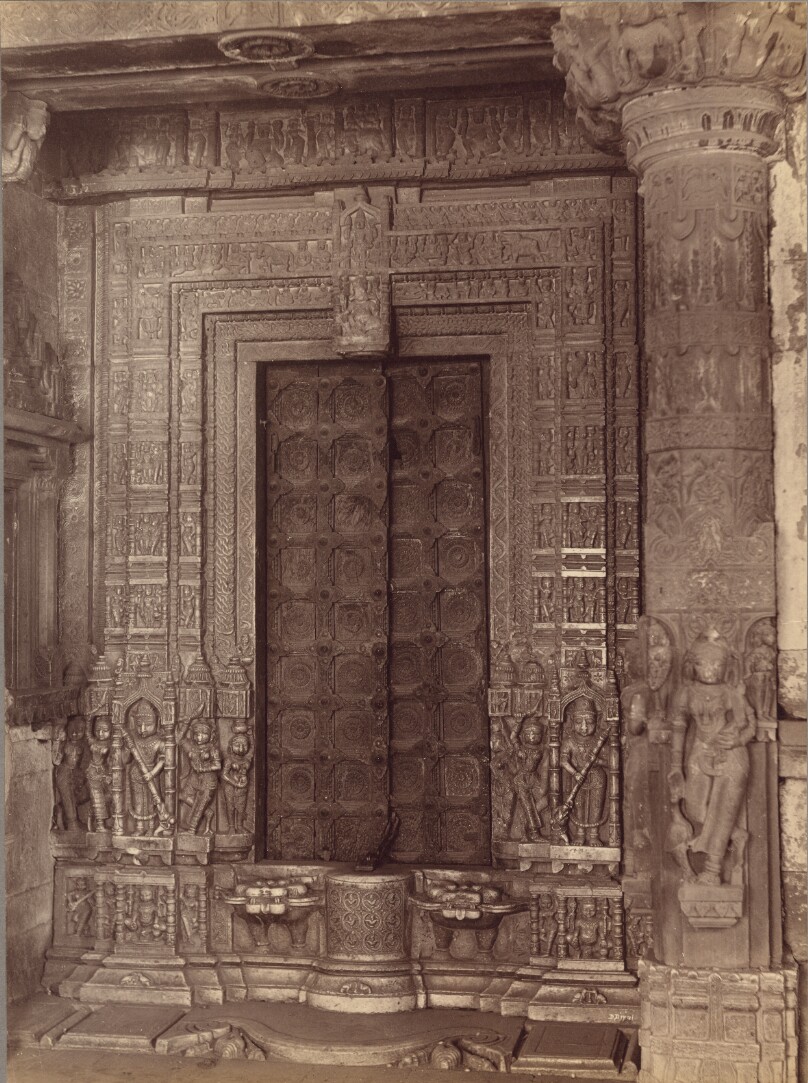 Marble Carved Doorway of a Ruined Temple - Amber
