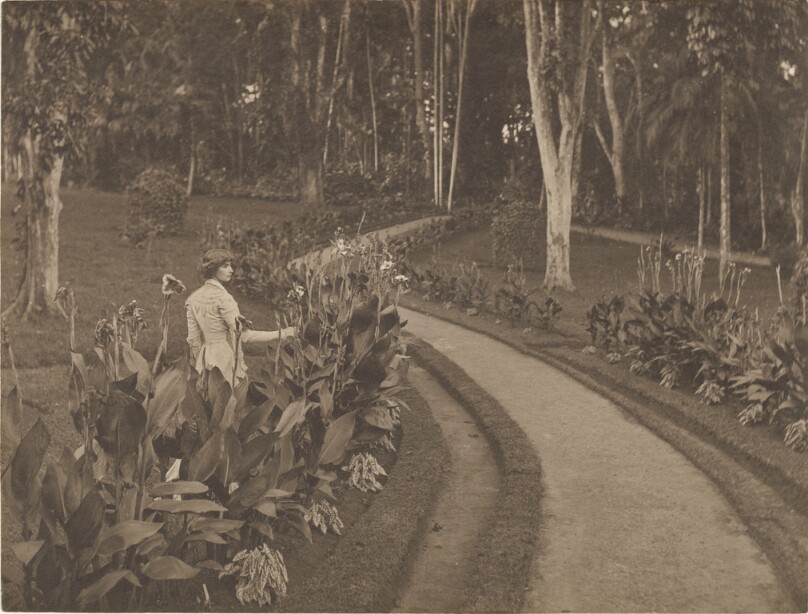 [Olga de Meyer in a Garden]