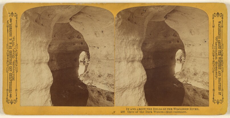 Cave of the Dark Waters - west entrance. [Wisconsin Dells]