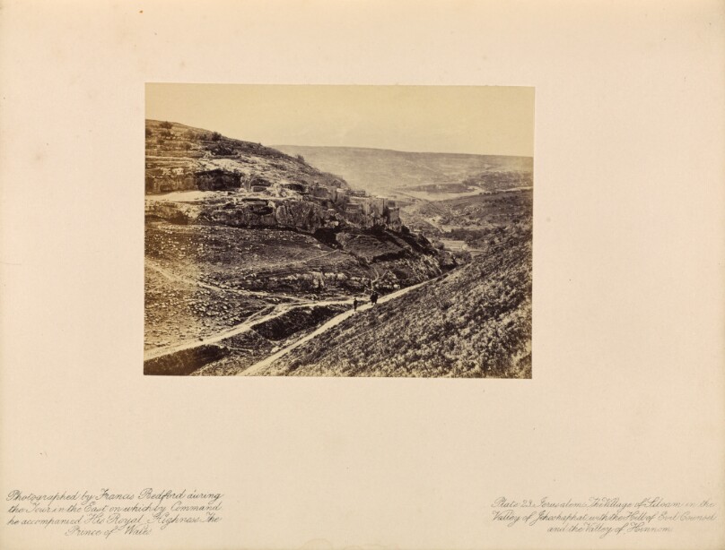 Jerusalem - The Village of Siloam, in the Valley of Jehoshaphat, with the Hill of Evil Counsel and the Valley of Hinnom