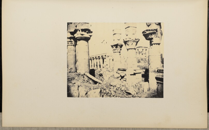 [Columns among temple ruins]