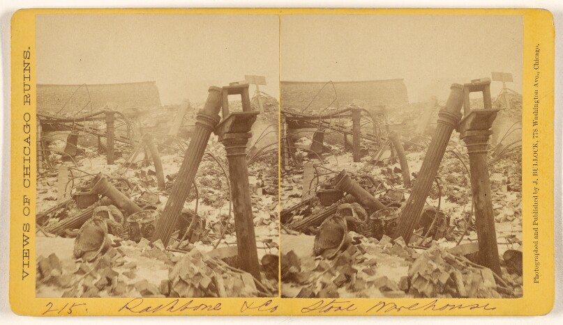 [Rashbone & Co. Store Warehouse, Ruins of the Chicago Fire, 1871]