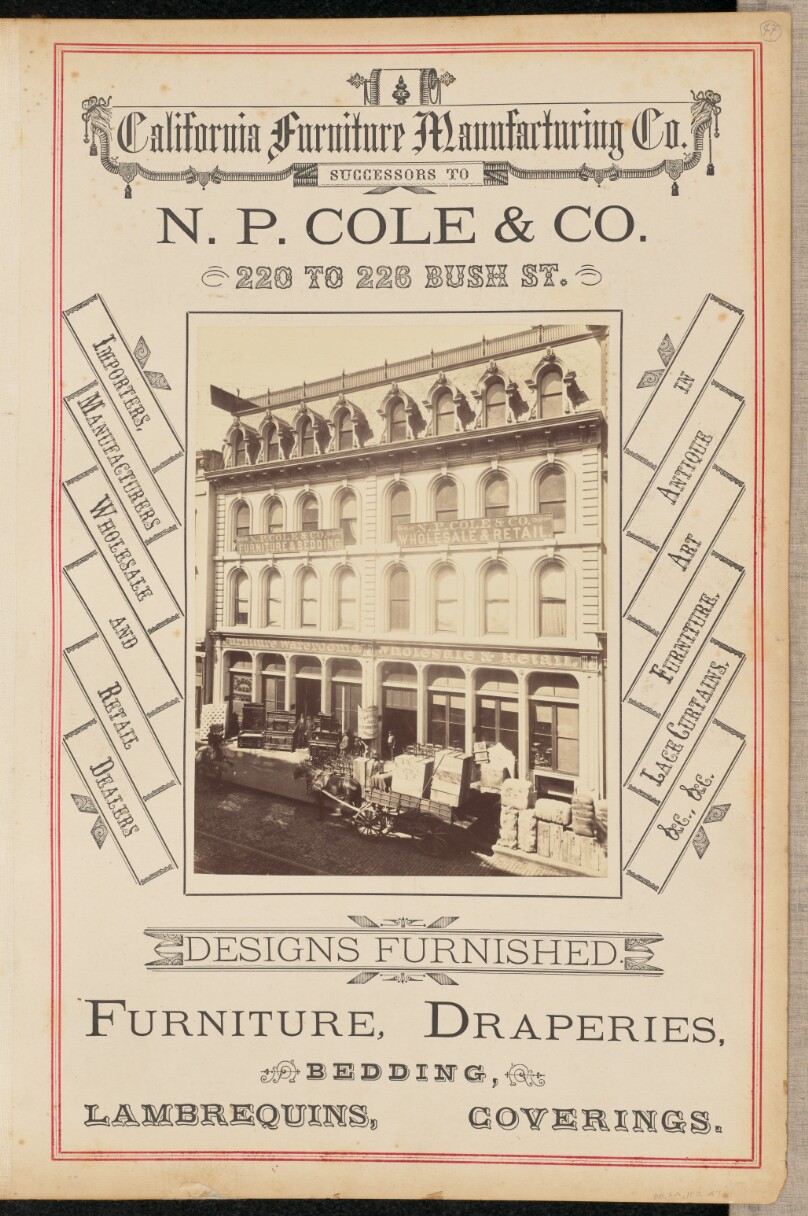 [California Furniture Manufacturing Company, San Francisco]