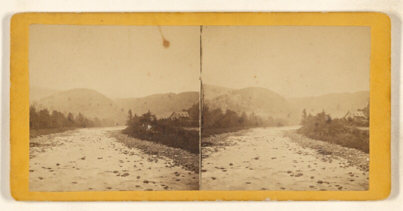 [Looking up the Deerfield. Hoosac Tunnel Route.]