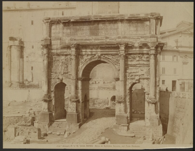 Arch of Septimius Severus, in the midst of the Forum, Rome