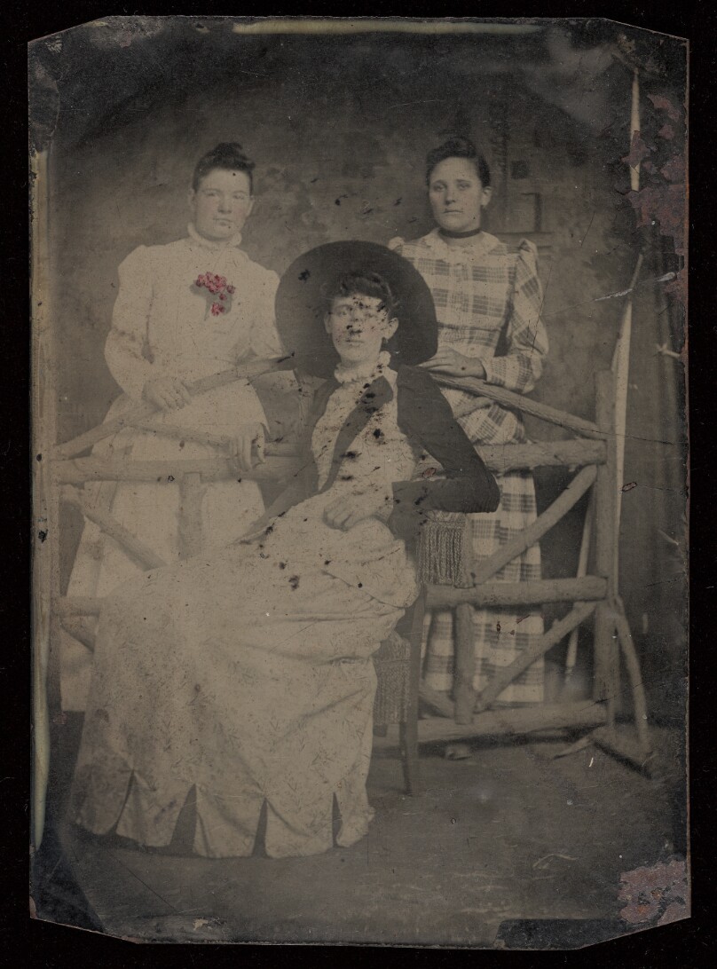 [Portrait of Three Women in Long Dresses]
