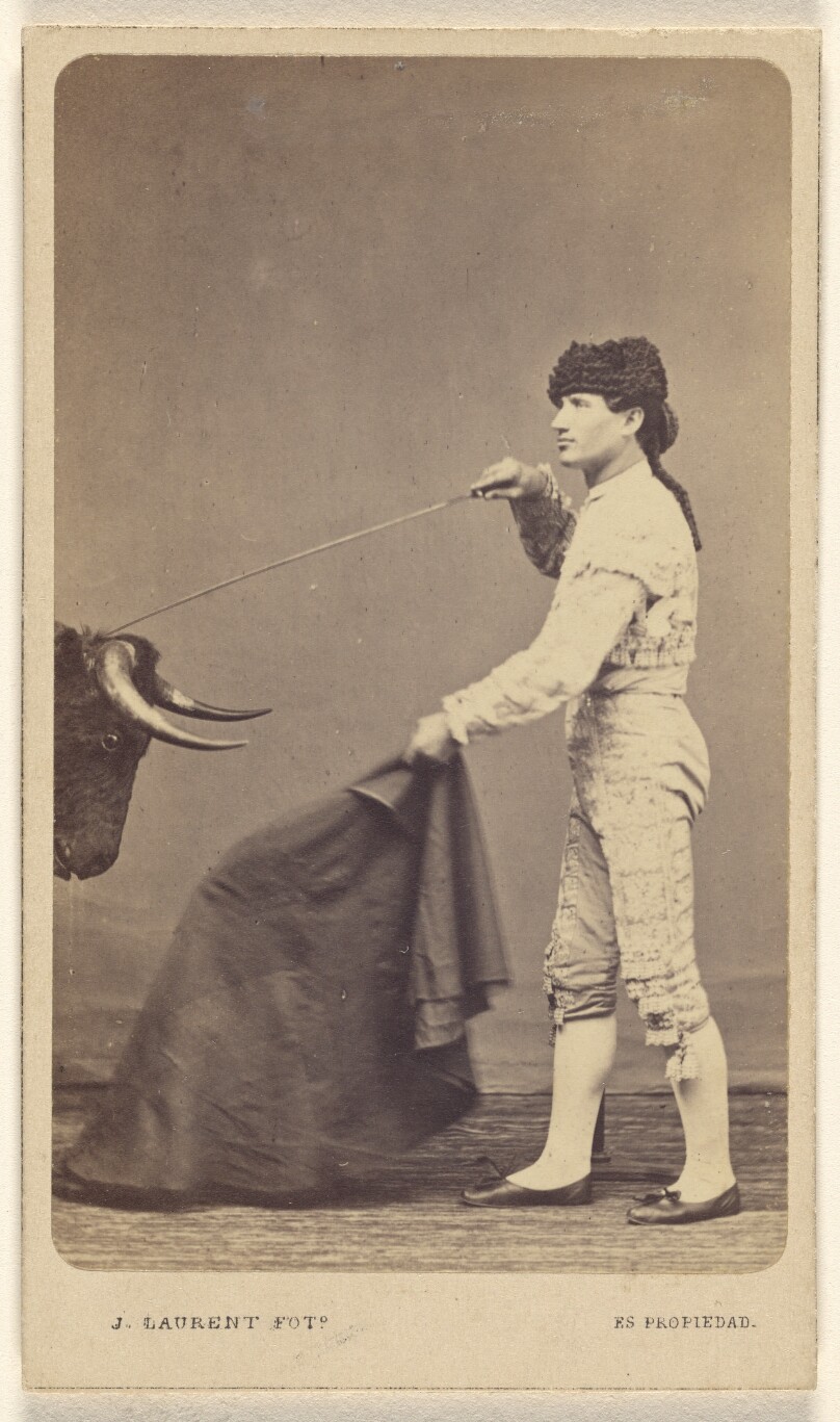 [Bullfighter in studio]
