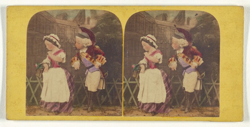 [Mannequins in English costumes]