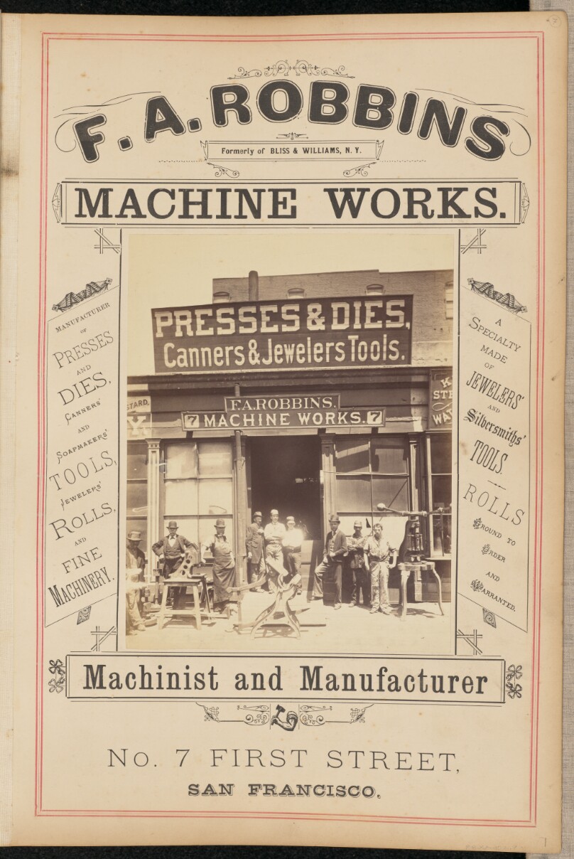 [F.A. Robbins Machine Works, San Francisco]