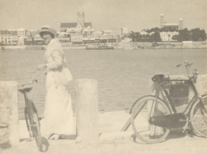 [Portrait of Woman with Bicycles]