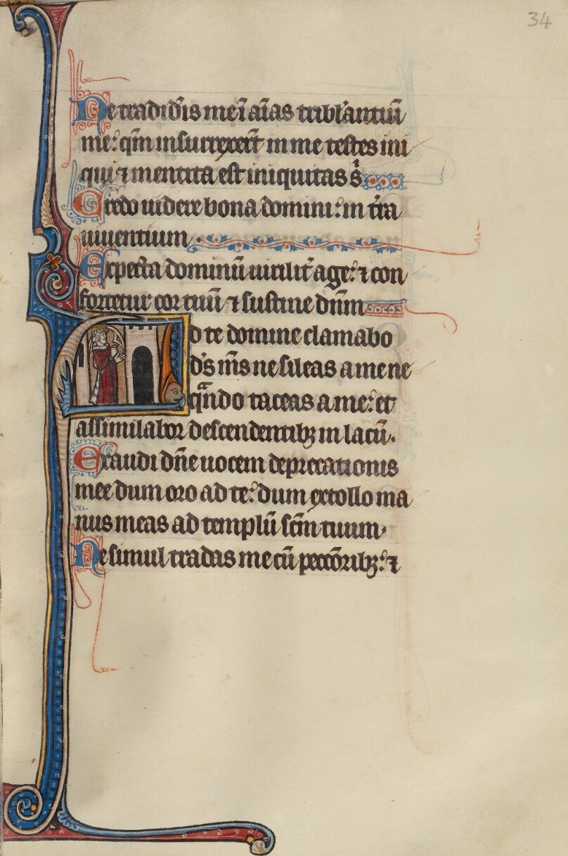 Initial A: David in the Temple
